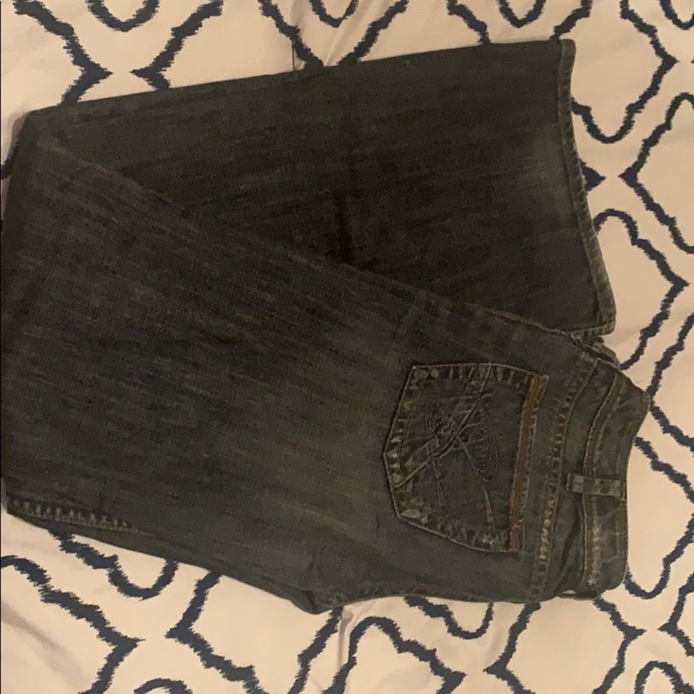 Silver flare jeans